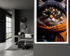 Imagem 4 - Quadro Gato com Cachecol e Óculos de Inverno, com Um Visual