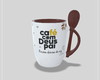 Imagem 3 - Caneca Personalizada Café com Deus Pai com Colher