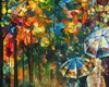 Imagem 1 - Quadro Clássico de Leonid Afremov - a Chuva da Minha Infânci