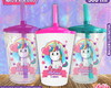 Imagem 1 - Copo Twister Personalizado Unicórnio Mod. 5 - 500 ml