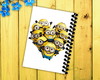 Imagem 2 - Caderninhos com Capa e Folhas Personalizadas - Minions