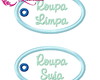 Imagem 1 - Matriz de Bordado - Tag Roupa Limpa Suja2 - com Aplique