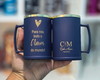 Imagem 1 - Canecas de Chopp 350ml Acrílico Azul Fosco - Casamento