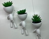 Imagem 1 - 3 Mini Vaso Bob Escalando com Suculenta Artificial ( Branco)