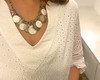 Imagem 2 - Colar de Medalhas Prata e Madrepérolas Estilo Boho Chic