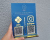 Imagem 1 - Placa Personalizada Logo e 2 Qr Codes com Acrílico Espelhado
