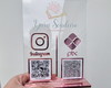 Imagem 5 - Placa Personalizada Logo e 2 Qr Codes com Acrílico Espelhado