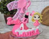 Imagem 3 - Vela de Biscuit Barbie com Boneca com Nome Personalizado