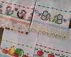 Imagem 4 - Kit 12 Panos de Prato Ponto Cruz Sortidos Bordado Inglês.