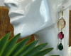 Imagem 2 - Brinco Gancho Cristais Coloridos -banho Ouro 18k
