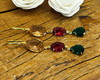 Imagem 3 - Brinco Gancho Cristais Coloridos -banho Ouro 18k