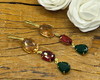 Imagem 4 - Brinco Gancho Cristais Coloridos -banho Ouro 18k