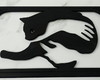Imagem 2 - Quadro "colo de Gato" mdf com Fundo Espelhado - 49cm x 32cm