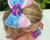 Imagem 1 - Laço de Cabelo Stitch com Kit Pulseiras