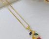 Imagem 1 - Colar com Pingente Folhas com Zircônias Banhado a Ouro