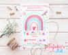 Imagem 1 - Convite Arco-íris Boho 10x15 com Envelope Branco