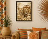Imagem 2 - Quadro Artístico Leão e Leoa com Flores