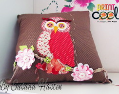 Almofada Coruja em Patchwork