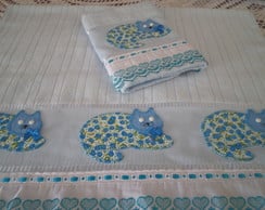 Conjunto Banho/Rosto com Patch Apliqué.