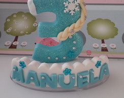 Vela Personalizada Frozen Em Biscuit