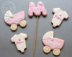 Biscoitos Decorados Bebê Menina