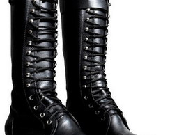 bota coturno masculina cano longo