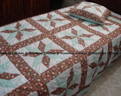 COLCHA EM PATCHWORK solteiro