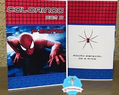 livro colorir homem aranha elo7