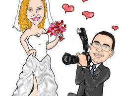 desenho de noivos elo7