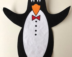 2 Patch Aplique Termocolante Pinguim Preto Medio 2 Unidades