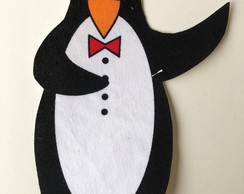 2 Patch Aplique Termocolante Pinguim Preto Pequeno 2 Unidade