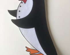 1 Patch Aplique Termocolante Pinguim Preto Grande