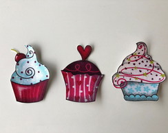 3 Patch Aplique Termocolante Cupcakes #7