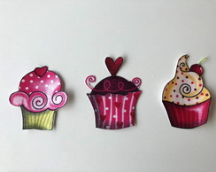 3 Patch Aplique Termocolante Cupcakes #6