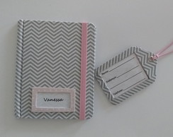 Porta Passaporte com Nome e Tag