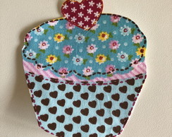 2 Patch Aplique Termocolante Cupcake Azul #9 ( 2 Unidades )