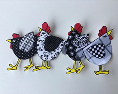 2 Patch Aplique Termocolante Galinha #7 ( 2 Unidades )