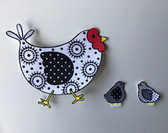 2 Patch Aplique Termocolante Galinha #9 ( 2 Unidades )