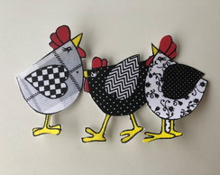 2 Patch Aplique Termocolante Galinha #12 ( 2 Unidades )