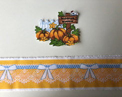 2 Kits Barra + Patch Aplique para Pano de Prato - Aboboras