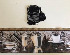 2 Kits Barra + Patch Aplique para Pano D Prato Saco Café #10