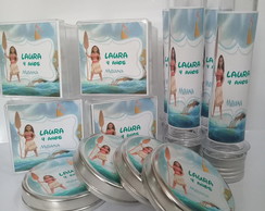Kit Festa Personalizado Moana com 30Itens