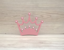 Coroa em mdf com aplicação de strass ou pérola - 16 cm