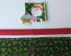 2 Kits Barra + Patch Aplique para Pano de Prato - Natal #19