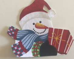 Patch Aplique Termocolante Boneco de Neve #3 ( 2 Unidades )