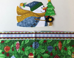 2 Kits Barra + Patch Aplique para Pano de Prato - Natal #25