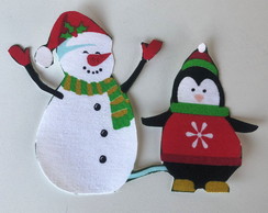 Patch Aplique Termocolante Boneco de Neve #8 ( 2 Unidades )
