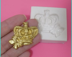 PM322 MOLDE SILICONE CONFEITARIA COROA COM LAÇO