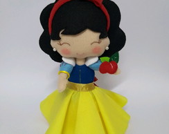 Boneca Princesa Branca de Neve Decoração em Feltro