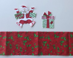 2 Kits Barra + Patch Aplique para Pano de Prato - Natal #28